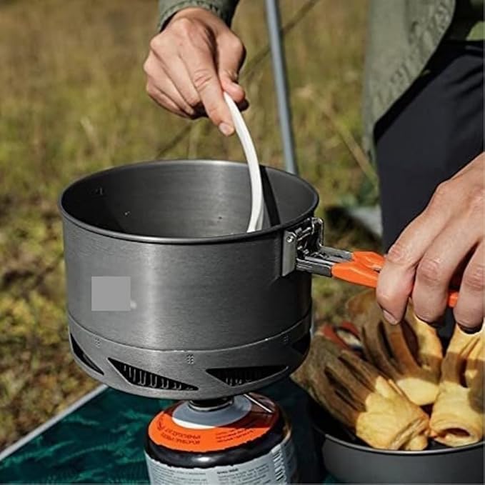 Camping Cookware Camping Utensils Dishes Cookware Set Picnic Hiking Heat Exchanger Pot Kettle Outdoor Tourism Tableware Survival Gear