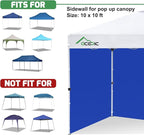 Sidewalls for 10x10 Pop Up Canopy, 210D Polyester Waterproof Canopy Sidewalls with UV Protection, Sunwall Only (Cosmic Blue, 10 * 10ft 3PCS)