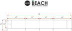 ERDA Surf Stripe Pro Beach Recycled Polyester Rip-Stop 20 ft Lightweight Windscreen, Privacy Screen, Wind Blocker, Free Matching Shoulder Bag (New Mahogany Wood Poles)