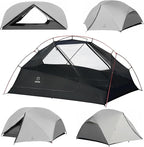 ATEPA Voyage 1-2 Person Backpacking Tent, 4 Season Ultralight Camping Tent, 4000mm Waterproof Double Layer Cold Wearther Easy Set Up Tent for Family Camp Hiking Hunting Outdoor Mountaineering Travel