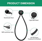60PCS 9inch Ball Bungee Cords, Heavy Duty Outdoor Bungee Cord with Balls, Tarp Tie Down Bungee Balls for Shelter, Camping, Cargo,Tent Poles UV Resistant（Ball Size 1 inch）