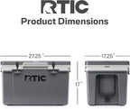 RTIC Ultra-Light 52 Quart Hard Cooler Insulated Portable Ice Chest Box for Beach, Drink, Beverage, Camping, Picnic, Fishing, Boat, Barbecue, 30% Lighter Than Rotomolded Coolers