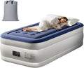 Outvita 18in Twin Air Mattress with Built-in Pump, Quick Assembly Comfort Luxury Blow Up Air Bed Self-Inflation/Deflation - Breathable and Flatness-Free for Guests and Home, Camping, Travel