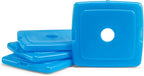Cool Coolers by Fit + Fresh, 4 Pack Slim Ice Packs, Space Saving Reusable Ice Packs for Lunch Boxes or Coolers, Blue, Single Pack
