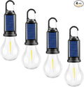 Solar Tent Camping Light Bulb Rechargeable Portable LED Camping Lantern3 Lighting Modes Tungsten Light Tent Lamp with Clip Hook for Camping, Hiking, Backpacking, Emergency Outage (T01)