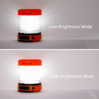THORFIRE Collapsible LED Camping Lantern Rechargeable, Portable Hand Crank Lantern Flashlight with 4 Light Modes for Power Outage, Hiking, Emergency, Fishing (2 Pack)