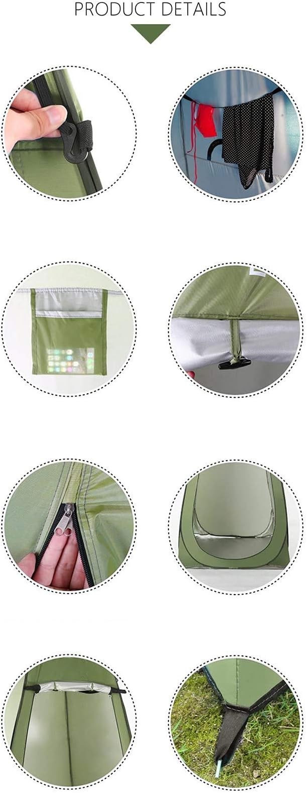 Camping Tent,Shower Tent, Portable Privacy Shelter Tent, Automatic Quick-Open Changing Tent, Outdoor Shower Tent,Pop-Up Privacy Tent, for Outdoor Changing/Fishing/Bath