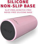 TILUCK Skinny Can Cooler for Slim Beer & Hard Seltzer, Stainless Steel, Doucle-Walled Stainless Steel Insulated Slim Cans, Standard 12 oz (Glitter Blush)