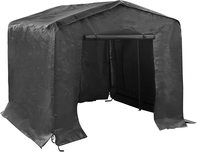 Outdoor Storage Shelter Shed, 8' x 8' Heavy Duty Portable Utility Shed Storage Shelter with Roll-Up Door, Large Steel Frame Garage Garden Shed for Backyard, Patio Lawn