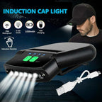 Xiaokeis 2 Pcs LED Hat Lights Clip On, Cap Light with USB Cable, Rechargeable Cap Lights Clip On Hat, Water Proof Hat Light Flash-Light Headlamp for Hunts Fishing Hiking (Black)