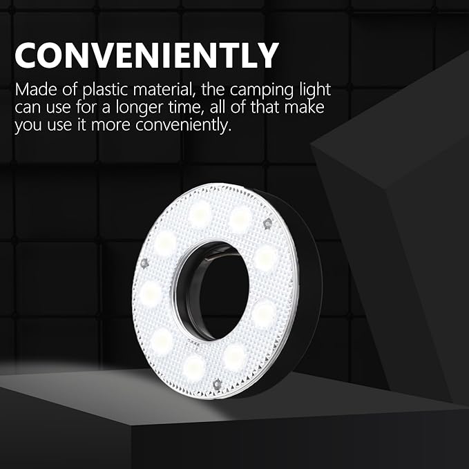 Healifty LED Camping Tent Lamp Mini Portable Outdoor Emergency Light Hook for Hiking and Backpacking, Battery-Free Compact LED Lantern for Outdoor Recreation