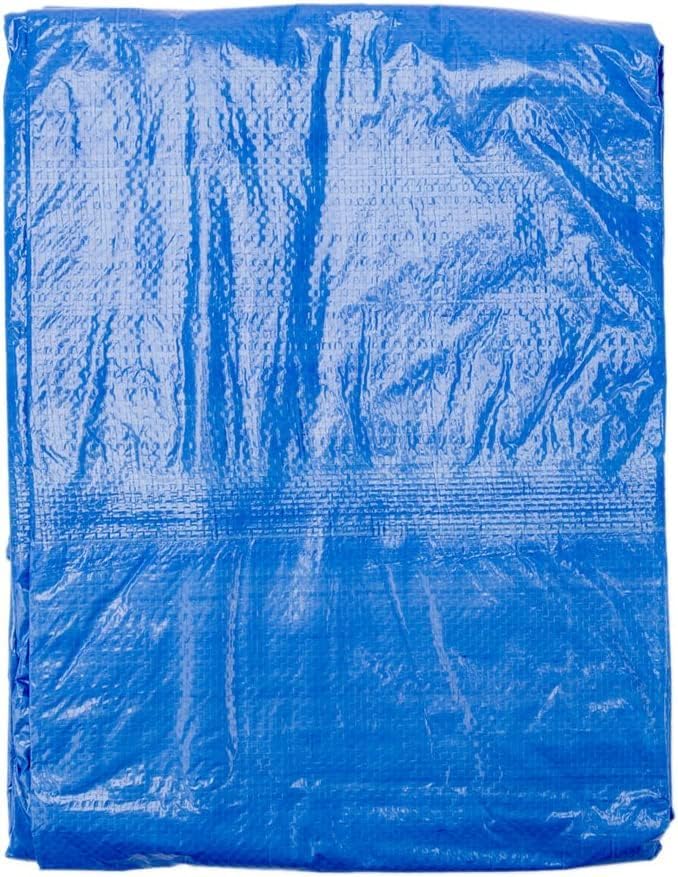 Grizzly Tarps by B-Air 10' x 14' Large Multi-Purpose Waterproof Heavy Duty Poly Tarp with Grommets Every 36", 8x8 Weave, 5 Mil Thick, for Home, Boats, Cars, Camping, Protective Cover, Blue