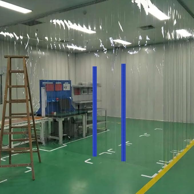 2 Roll Heavy Duty Zipper Dust Barrier Zipper 3 Inch x 7 ft Construction Zipper Self Adhesive Zipper Used for Greenhouse Dust Barriers Tent Accessories（Blue） (2)