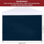COOSHADE Instant Canopy SunWall 10x10 Canopy SideWall for Pop up Canopy Tent, 1 Pack Sidewall Only, Navy Blue