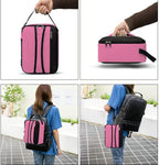 BEIMILY Lunch Box for Men Women Adults,Small Insulated Lunch Bag for Office Work Picnic,Reusable Portable Lunchbox,Soft Cooler Tote Bag(Pink)