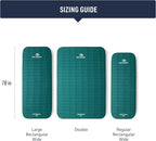Sea to Summit Comfort Deluxe Self-Inflating Foam Double Sleeping Pad, Rain Forest