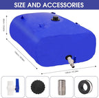 1000L/264gal Foldable Water Bladder Storage Container - Large Capacity Soft Water Bag for Drought Resistance, Fire Prevention, and Emergency Water