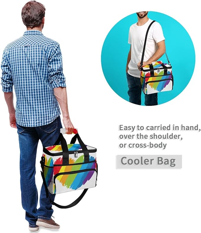 AUUXVA Cooler Bag Large Camping Cooler Tote Lunch Cooler Bag Leakproof Insulated Waterproof Lunch Box