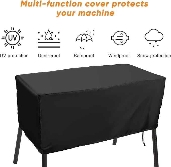 Luxiv Heavy-Duty Patio Cover for Camp Chef 3 Burner Stove, Waterproof Cover (Black, 43x16x16)