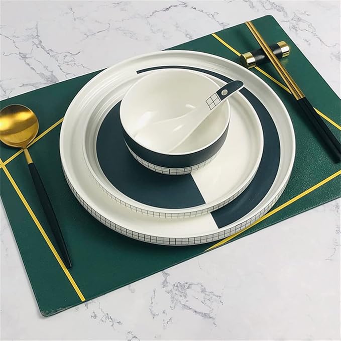 Tableware Set,The Whole Tableware Set Bone China Dinner Plate Restaurant Round Plate Dish Plate Placemat Combination