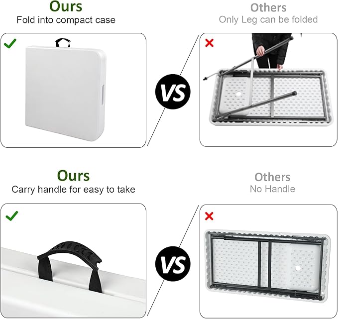 VINGLI Fold in Half Folding Fish Cleaning Table with Sink, Bi-Folding Outdoor Portable Camping Game Sink Table,Fish Fillet Cutting Table with Drainage Hose for Patio Backyard BBQ