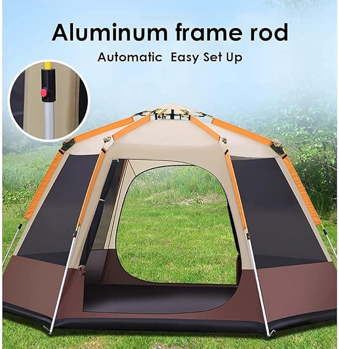 Large Tent 8-Person-Camping-Tents,Outdoor Tent Family Camping Tent with 360° Panoramic View,Pop Up Tents Waterproof,Instant Family Tents for Camping,Hiking Traveling
