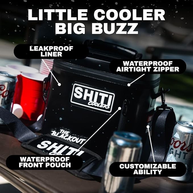 SHITI Coolers Cooler for Camping, Travel, Beach, Soft Lunch Box for Food, Drinks & Ice, Portable, Waterproof 24 Hr Insulated Bag with Shoulder Straps, Customizable