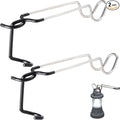 Outdoor Camping Lantern Hook for Tent lamp Hanger, Bird feeders, Garden Lights, Heavy Duty Outdoor Light Hook - Sturdy and Non Slip Pole Hooks for Yard lightings, Decor, 2 PCS