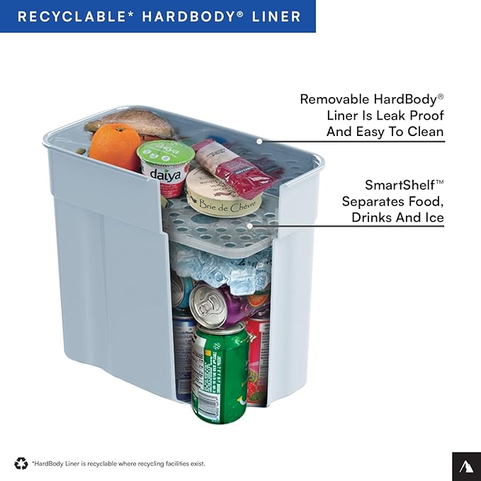 Titan by Arctic Zone Deep Freeze Cooler - Zipperless Hardbody Cooler - Deep Freeze Insulation, HardBody Liner, and SmartShelf