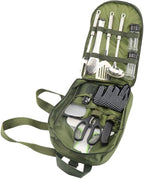 Outdoor Camping Cutlery Kit Portable Camping Tableware Set Bag Sturdy and Tools for Hiking