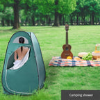 Pop Up Camping Shower Tent, Waterproof Privacy Tent for Portable Toilet, Shower and Changing Room for Outdoors, Rain Shelter with Window & Utility Accessories - Sturdy and Easy Fold (Army Green)