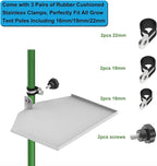 Metal Grow Tent Corner Shelf (1-Pack Big Size Version), Sturdy Pole Mount Shelf, Heavy-Duty Tent Pole Shelf, Easy to Install, Fit All Grow Tent Poles (16mm/19mm/22mm Included)