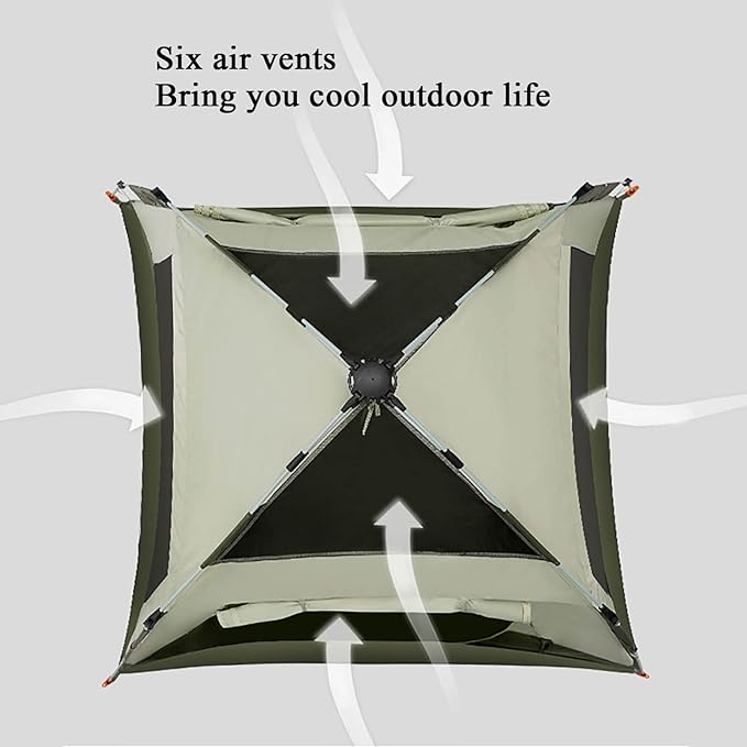 Outdoor Camping Tent,3-4 Person Instant Family Camping Tent - Pop-Up Quick Setup Outdoor Tents Automatic Tents for Parties,Picnic,Outdoors Travel,Camping