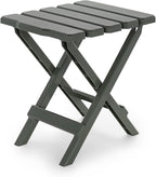 Camco 21042 Quick-Folding Adirondack Table, Plastic, Sage