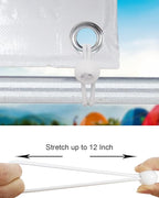 Ball Bungee Cords 100 Pcs, 6 Inch Bungee Cords with Balls, Small Bungee Cords Heavy Duty Outdoor, Bungee Balls for Tarp Tie Down Tarp Camping Tents (White)