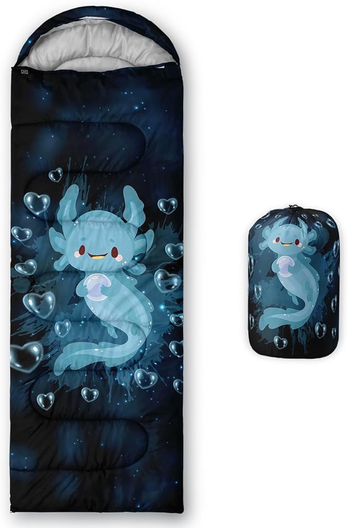 HOSIMA Dear Hunting Pattern Cold Weather Sleeping Bags for Kids Adults,Black Light Weight Waterproof Sleeping Bags for Outdoors Hiking.