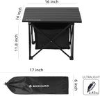 ROCK CLOUD Portable Camping Table Ultralight Aluminum Camp Table Folding Compact Beach Table with Storage Bag for Camping Hiking Backpacking Outdoor Picnic(Reinforced Frame-Small)