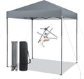 Tangkula 6.6x6.6 Ft Pop Up Canopy, 1 Person Instant Setup Canopy Tent with Center Lock, UPF 50+ Sun Protection, 8 Stakes, 4 Ropes, Portable Outdoor Canopy with Carrying Bag