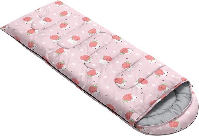 QOOMO Camping Sleeping Bags,3 Season Warm & Cool Weather,Lightweight,Waterproof Sleeping Bags for Adults & Kids,Traveling,and Outdoors,Camping Gear Equipment