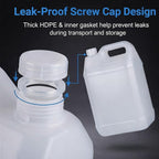 2.5 Gallon Water Jug (2 Pack), Heavy Duty Liquid Storage Container with Lids, HDPE Leak-Proof Water Container for Camping, Kitchen, Automotive Fluids & Emergency Storage, BPA Free