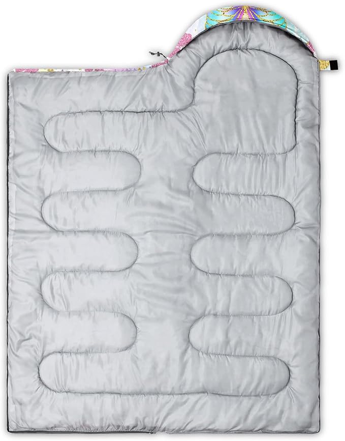 HOSIMA Dear Hunting Pattern Cold Weather Sleeping Bags for Kids Adults,Black Light Weight Waterproof Sleeping Bags for Outdoors Hiking.