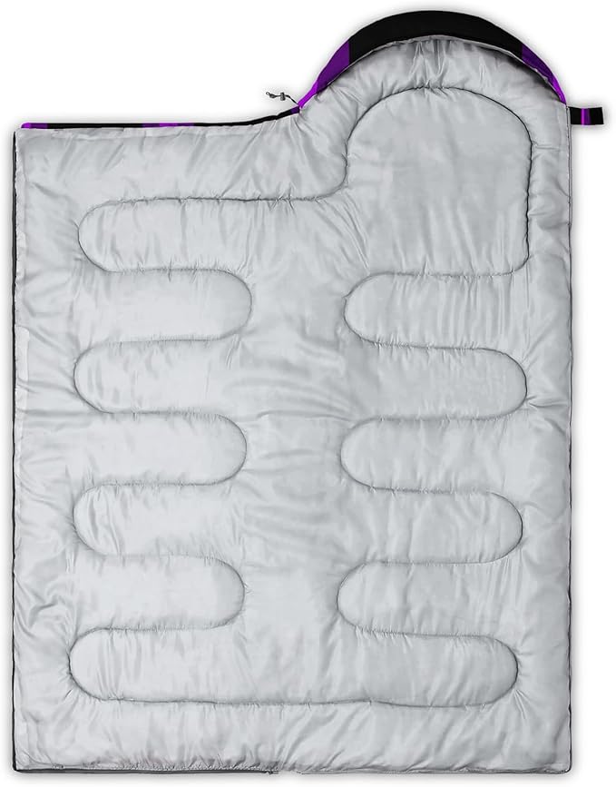 QOOMO Camping Sleeping Bags,3 Season Warm & Cool Weather,Lightweight,Waterproof Sleeping Bags for Adults & Kids,Traveling,and Outdoors,Camping Gear Equipment
