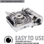 GasOne Emergency Gear Camping Mini Butane Portable Gas Stove with Carrying Case