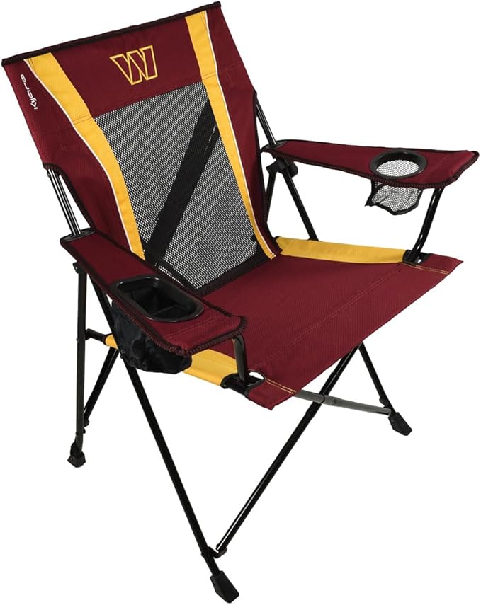 Kijaro Sports Fan Folding Chair, 26" L x 35.5" W x 37" H, Washington Commanders