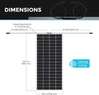 Renogy Solar Panels 200 Watt 12V, Flexible Solar Panel 200W 22% High-Efficiency, 240° Ultra Lightweight Solar Panels for Marine RV Cabin Van Car Boat Camping Curve Surfaces