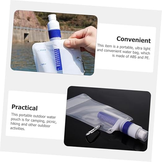 Camping Water Filter Bag Collapsible Water Storage Reusable Hiking Accessory