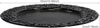 DYRABREST 150 Pcs 13 Inch Charger Plates, Bulk PP Wedding Chargers with Floral Reef Design Decorative Round Ruffled Rim Dinner Plates for Wedding Party Event Table Setting Decoration
