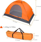 Camping Tent Dome Tent for Camping, Lightweight Portable Backpacking Tent, Family Dome Tent Small Easy Set Up Shelter Outdoor Camping Accessories for Camping, Hiking, Mountaineering or Beach