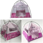 Mini Tent,Model Tent Decoration with Chair,1:12 Miniature Doll Camping Model Tents Movable Decorative Scene Accessories Photography Props Miniature Model Tent for Tiny Pets (pin k)