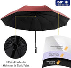 UPF 50+ Beach Umbrella with Adjustable Universal Clamp